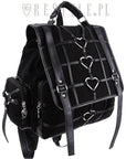 Borsa gotica nera, imbracatura cuore, zaino quadrato "HEAVY HEART BACKPACK"