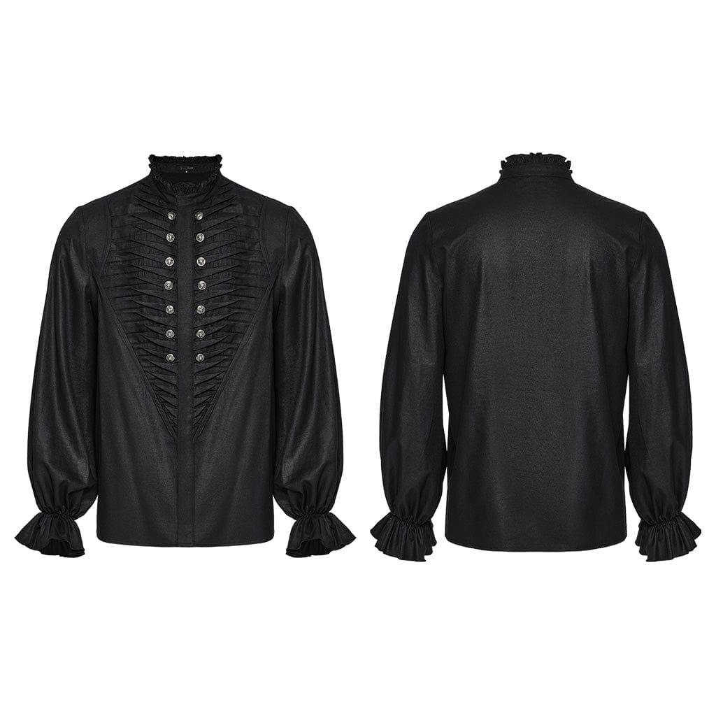 Camicia da uomo gotica con bottoni