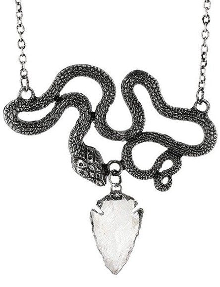 RESTYLE COLLANA INTRECCIO DI SERPENTI DI QUARZO SILVER