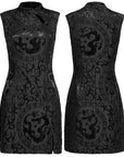 Abito corto cheongsam cinese gotico