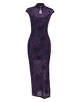 Vestito Cinese viola velo con ragnatele