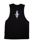 Rock Off Vest T-shirt - Slipknot: Album Splatter (Black) (Back Print)