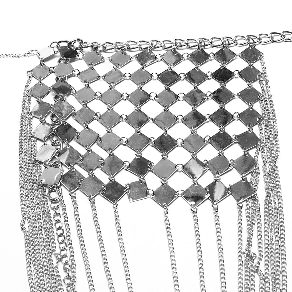 Punk rave harness in ecopelle e catene
