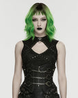 Punk Rave - Corsetto Underbust con manette e borchie