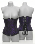 Corsetto Underbust Damascato Nero e Viola (Sartoriale)