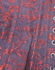 Corsetto Overbust Damascato Nero e Rosso (Sartoriale)