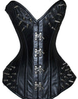 Corsetto Overbust Steampunk in Ecopelle con borchie a punta(sartoriale)