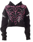 HEARTLESS - Felpa Thornchant con cappuccio, stampa e ritagli sulle maniche