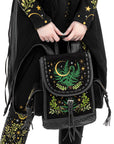 RESTYLE ZAINO HERBAL CON RICAMI DI LUNA E FELCE