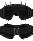 Punk rave - Occhiali da sole con borchie nere e cinturino regolabile
