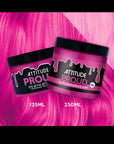 XL 250 ml size Attitude Hair Dye - Tinta per capelli Proud UV rosa, vegana, cruelty-freeing