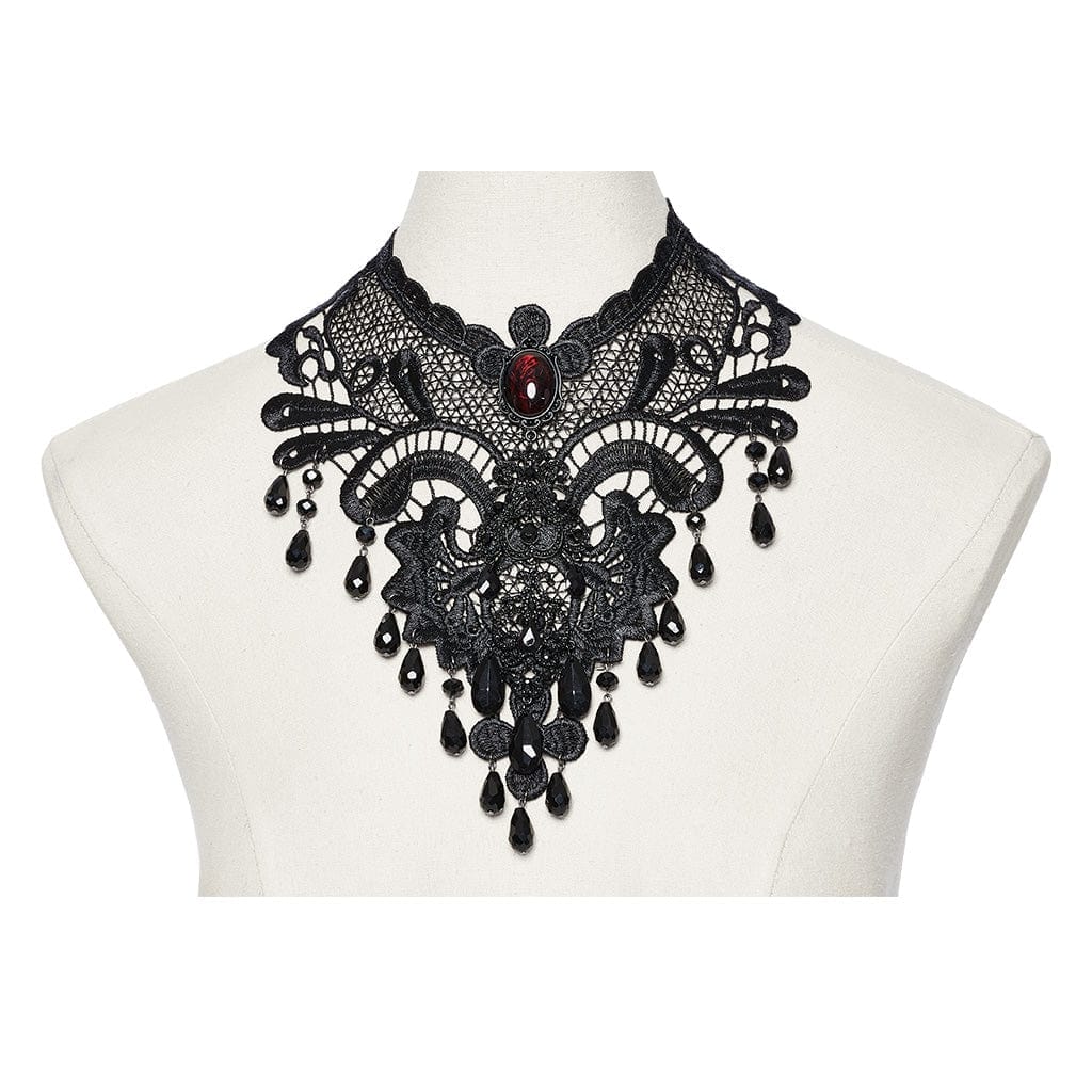 Punk rave collana pizzo vittoriana