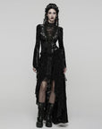 Punk Rave - Gonna in pizzo nero con orlo alto in stile gotico