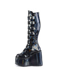 DEMONIACULT SWING-815 Black Holographic Patent Vegan Leather