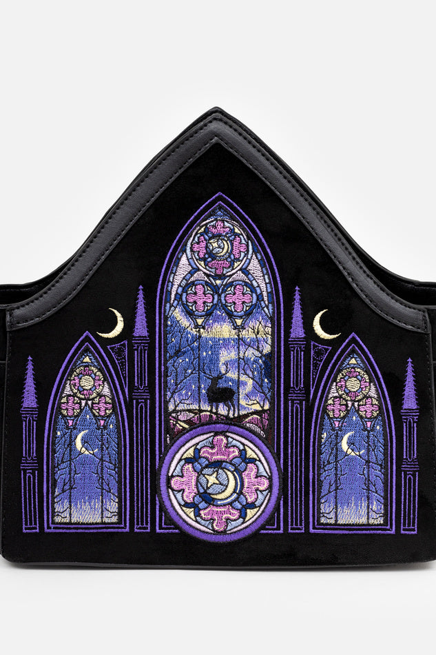 RESTYLE BORSA A TRACOLLA RICAMO AURORA BOREALE