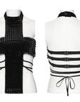 Punk rave Top Croce borchiato