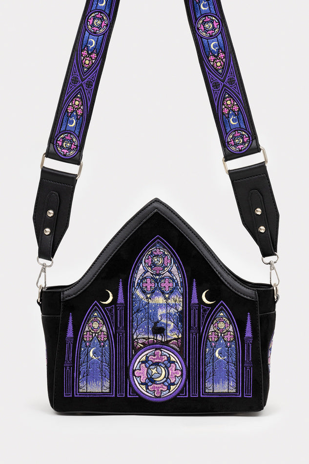 RESTYLE BORSA A TRACOLLA RICAMO AURORA BOREALE