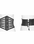 Punk Rave - corsetto pelle e rete Black Girdles