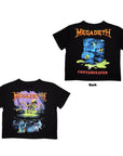 Rock Off Crop Top - Megadeth: Contaminated (Black) (Back Print)