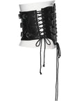Punk Rave - Cintura corsetto da uomo nera punk con fibbie e lacci