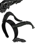 RESTYLE - Cerchietto gotico "Dark Elf" con corna e orecchie