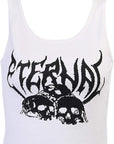 Crop Top Nero Teschi "Eternal"