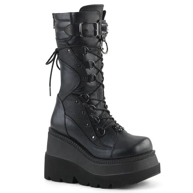 DEMONIACULT SHAKER-70  Black Vegan Leather
