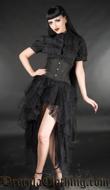 Gonna Lunga Rinascimentale Vintage - Gotica Steampunk Con Volant, Vita Alta, Per Costumi Halloween E Festival