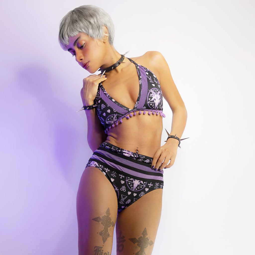 Too fast Costume da mare bikini baphomet
