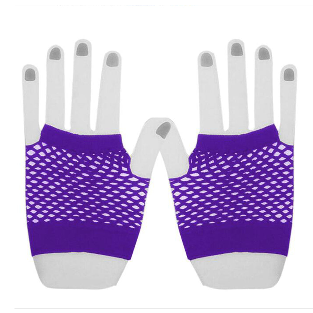 Guanti a rete corti Purple