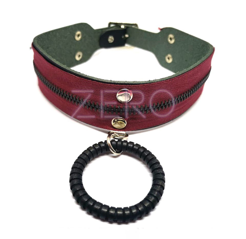 Custom Choker Zip Red