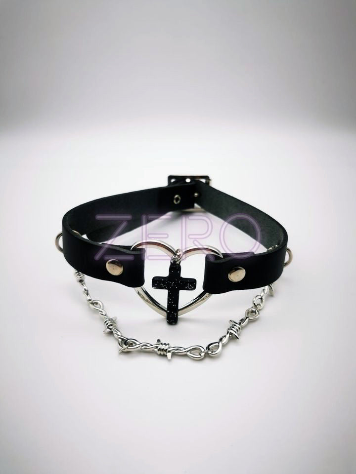 Custom Choker Black Cross