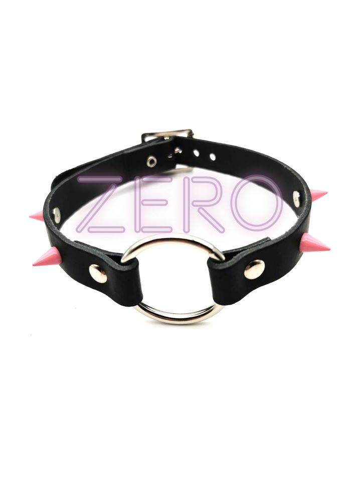 Custom Choker Pink Spikes
