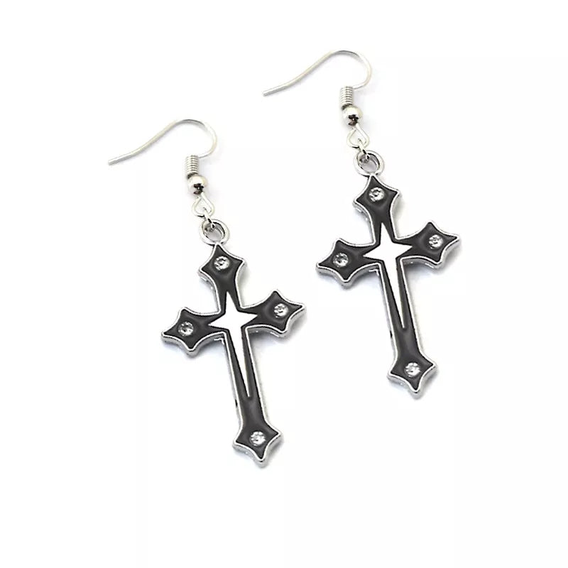 Orecchini croci goth