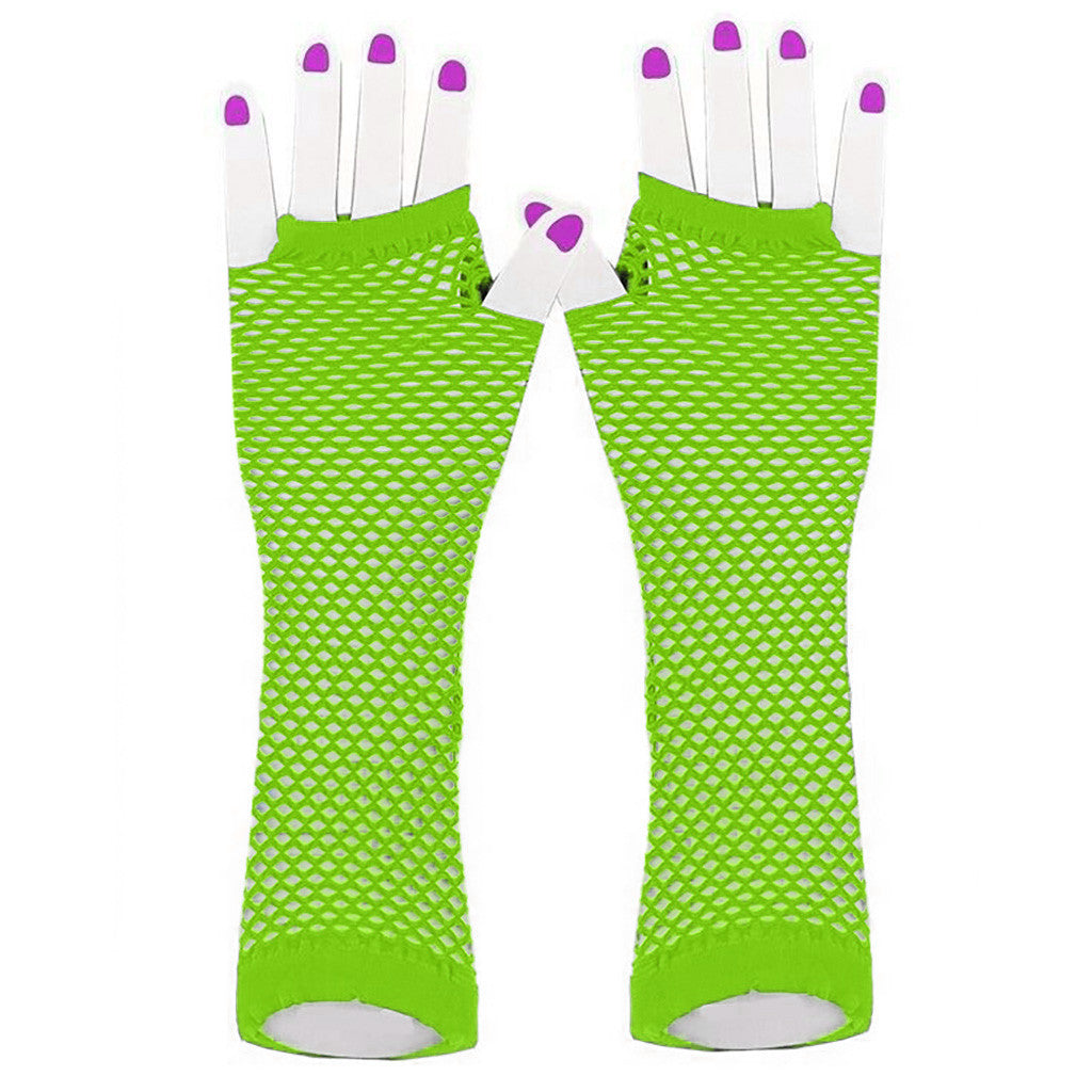 Guanti a rete lunghi Neon Green