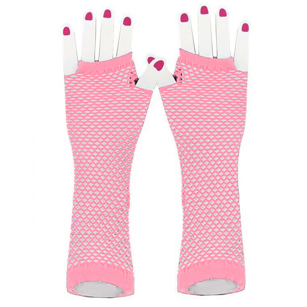 Guanti a rete lunghi Light Pink