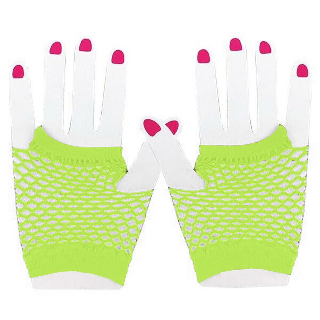 Guanti a rete corti Neon Lime