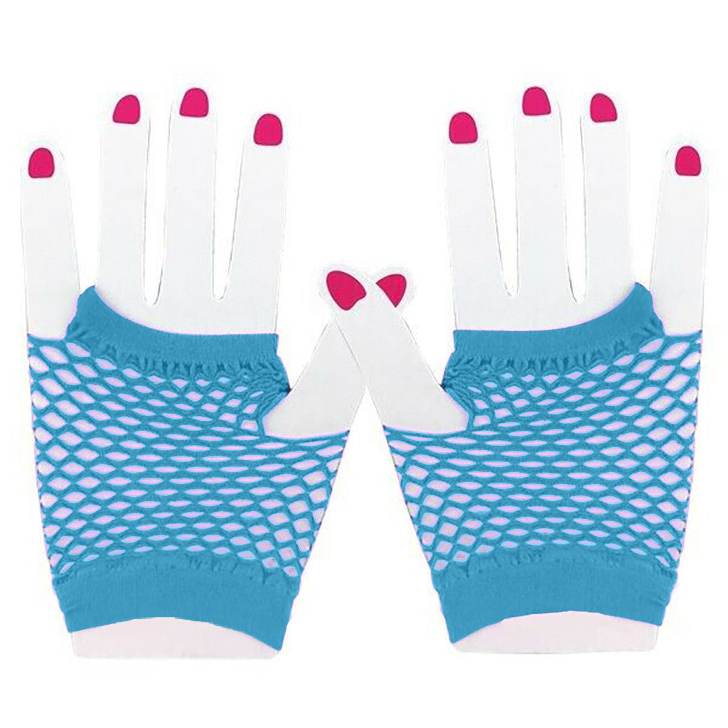 Guanti a rete corti Light Blue