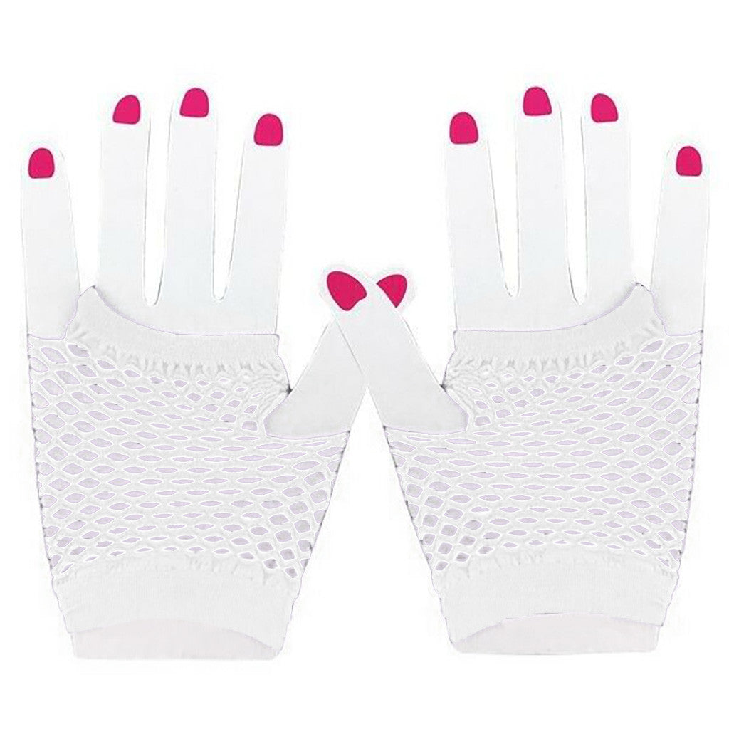 Guanti A Rete Senza Dita Con Strass - Foto 8