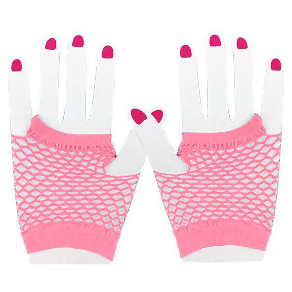 Guanti a rete corti Light Pink