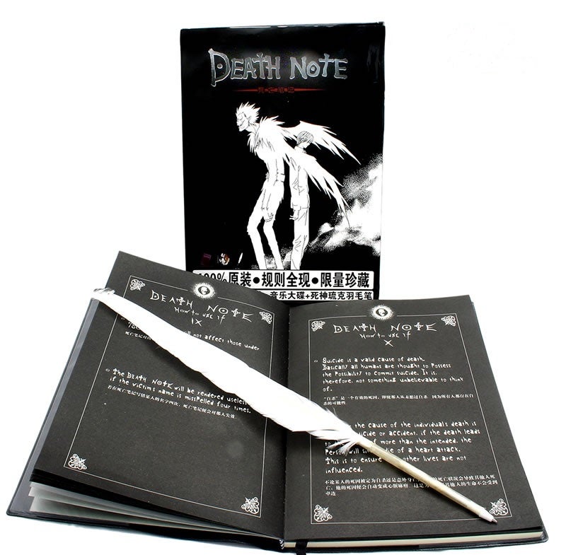 Death Note quaderno con piuma