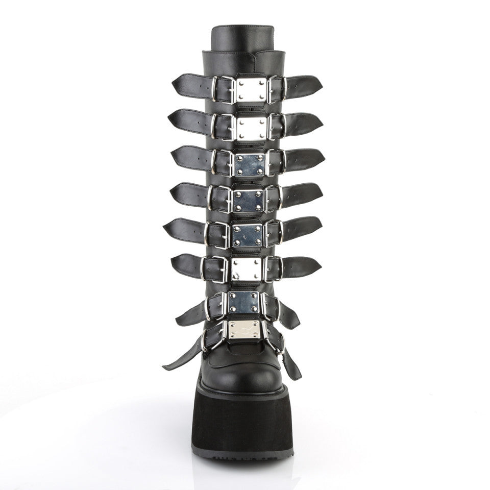DemoniaCult DAMNED-318 Black Vegan Leather