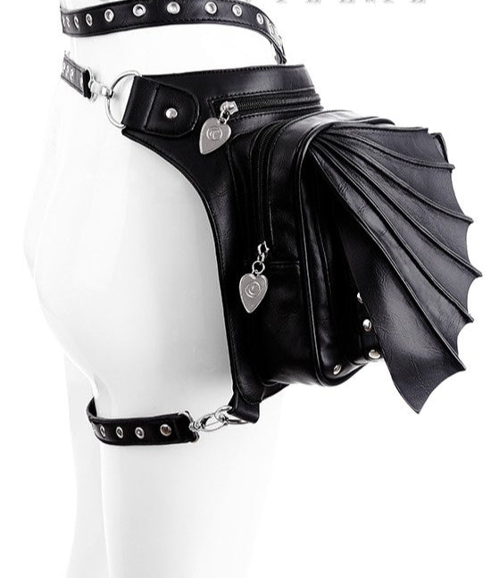PXTIDY Borsa Della Spesa Gotica Con Pipistrelli E Fiocco Coquette - Tote Bag In Poliestere Per Halloween, 32x36 Cm