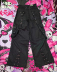 Pantaloni cargo cybergoth nero