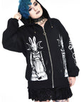 Felpa oversize cacciatrice maschera da coniglio