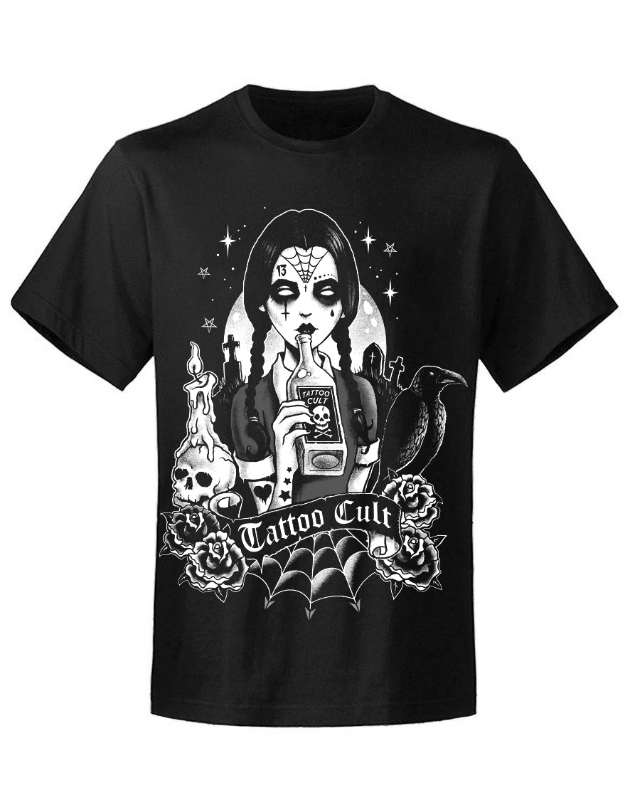 T-shirt Tatoo Cult Mercoledì bottiglia