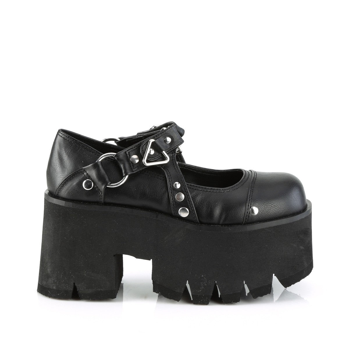 DEMONIACULT ASHES-37 Black Vegan Leather