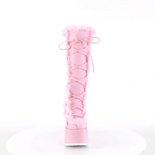 DEMONIACULT CAMEL-311 Pink Vegan Suede