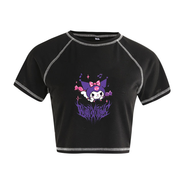 Crop Top Kuromi Relax Purple