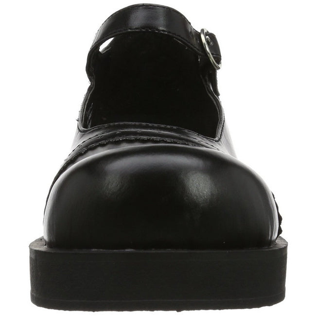 DEMONIACULT CRUX-07 Black Vegan Leather
